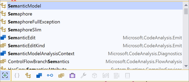 zrzut ekranu przedstawiający zaawansowaną funkcję IntelliSense